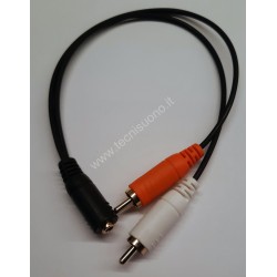 Cavo da jack F 3,5mm a 2 RCA