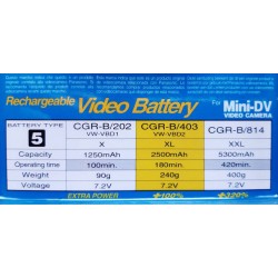BATTERIA Videocamera PANASONIC